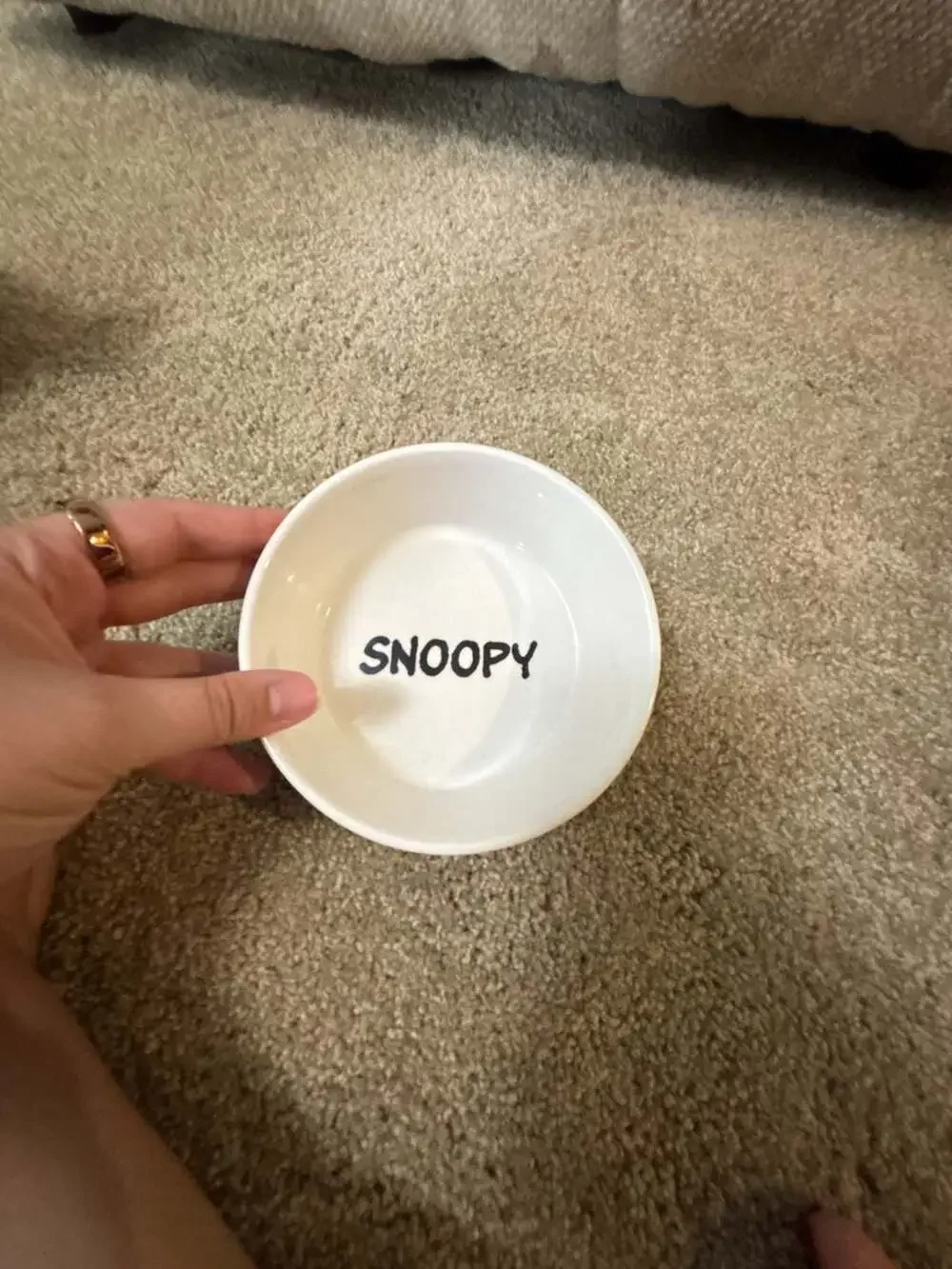 Peanuts Snoopy 'Suppertime' Ceramic Pet Food/Water Bowl by Gibson Overseas